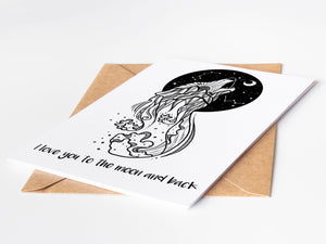 I love You to the Moon and Back, Greeting Card - Mountain Mornings - Greeting Card