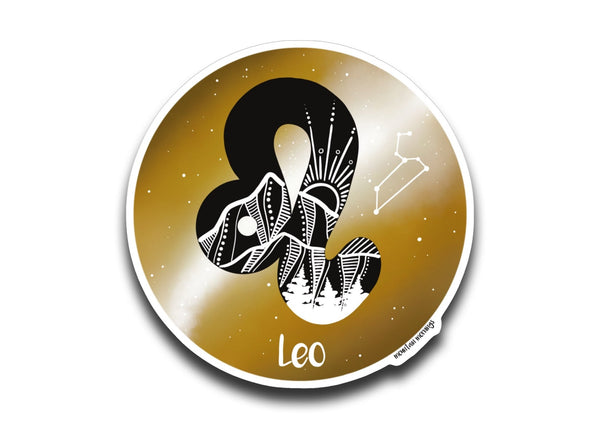 Leo Zodiac Sing Sticker - Mountain Mornings - Sticker