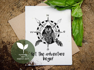 Let The Adventure Begin!, Plantable Seed Greeting Card - Mountain Mornings - Plantable Greeting Cards