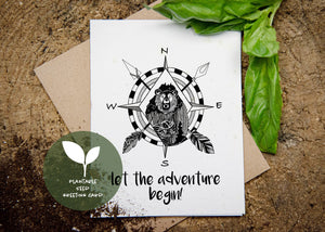 Let The Adventure Begin!, Plantable Seed Greeting Card - Mountain Mornings - Plantable Greeting Cards