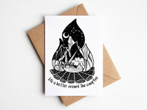 Life is Better around the Campfire, Greeting Card - Mountain Mornings - Greeting Card