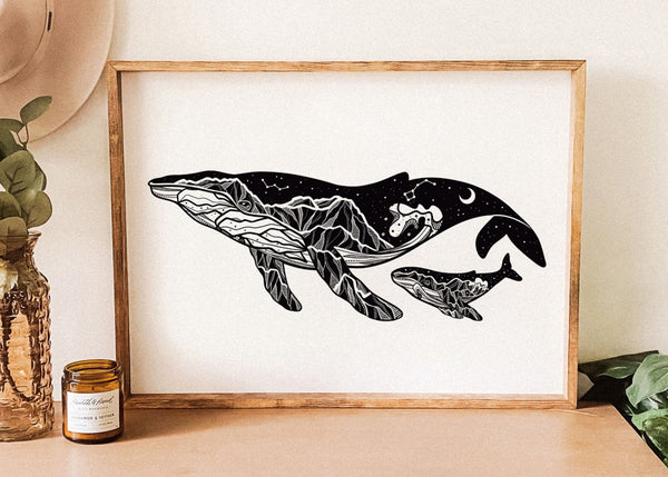 Little Whale Print - Mountain Mornings - Prints