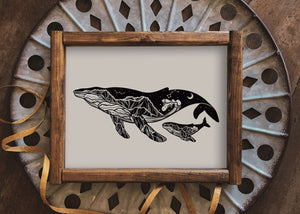 Little Whale Print - Mountain Mornings - Prints