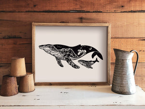 Little Whale Print - Mountain Mornings - Prints