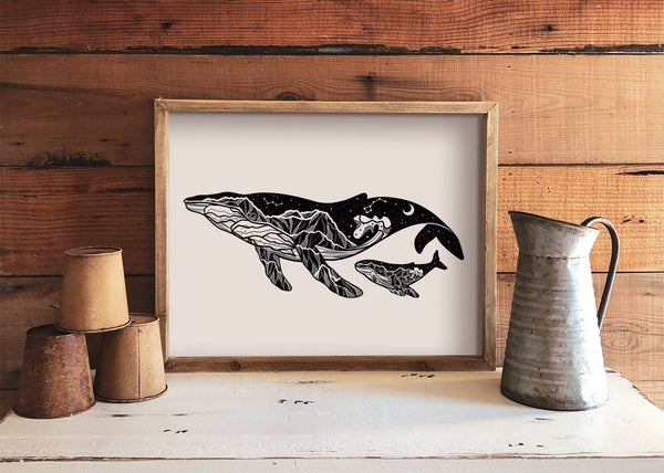 Little Whale Print - Mountain Mornings - Prints