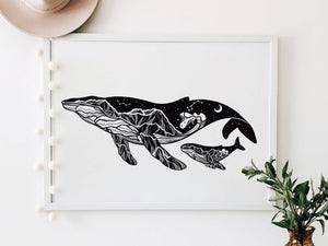 Little Whale Print - Mountain Mornings - Prints