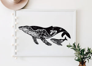 Little Whale Print - Mountain Mornings - Prints