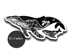 Little Whale Sticker - Mountain Mornings - Sticker