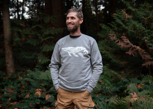 Little Whale Unisex Crew, Grey - Mountain Mornings - Crew