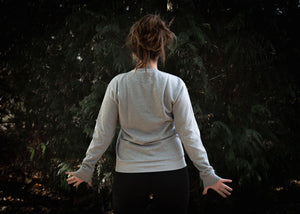 Little Whale Unisex Crewneck Sweatshirt, Grey - Mountain Mornings - Crewneck Sweatshirt