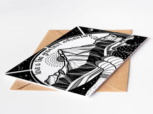 Love is the Greatest Adventure, Greeting Card - Mountain Mornings - Greeting Card