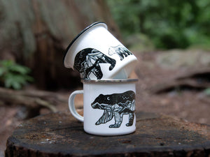 Mama Bear, Camping Mug - Mountain Mornings - Camping Mug