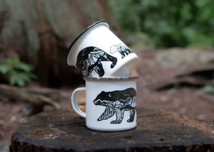 Mama Bear, Camping Mug - Mountain Mornings - Camping Mug