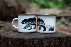 Mama Bear, Camping Mug - Mountain Mornings - Camping Mug