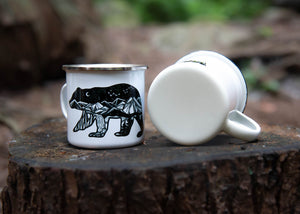 Mama Bear, Camping Mug - Mountain Mornings - Camping Mug