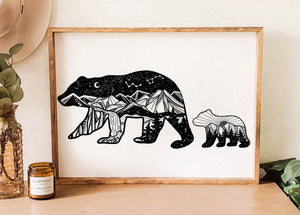 Mama Bear Print - Mountain Mornings - Prints