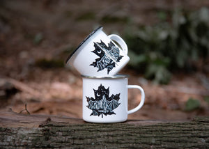 Maple Leaf, Camping Mug - Mountain Mornings - Camping Mug