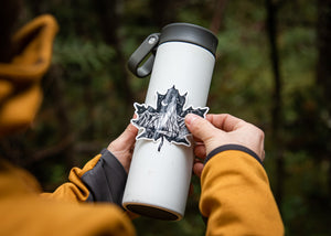 Maple Leaf Sticker Dark - Mountain Mornings - Sticker