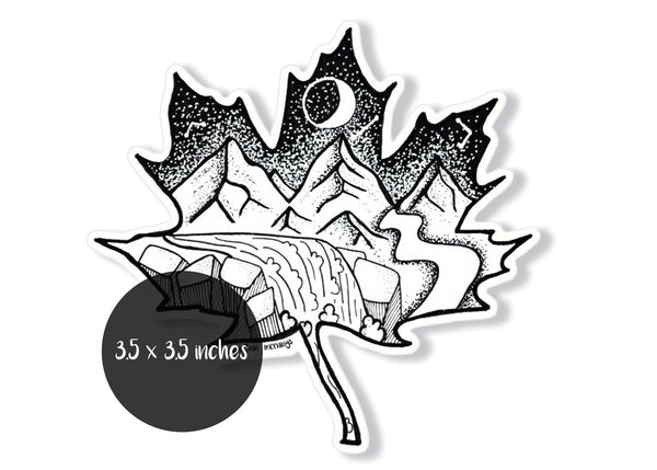 Maple Leaf Sticker Light - Mountain Mornings - Sticker