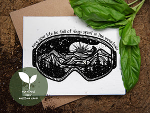May Your Life Be Full of Days Spent in the Mountains, Plantable Seed Greeting Card - Mountain Mornings - Plantable Greeting Cards