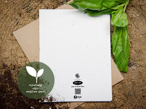 Merry Christmas, Plantable Seed Greeting Card - Mountain Mornings - Plantable Greeting Cards