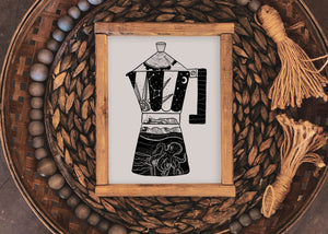 Moka Pot Cofee Print - Mountain Mornings - Prints
