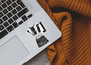 Moka Pot Coffee Sticker - Mountain Mornings - Sticker