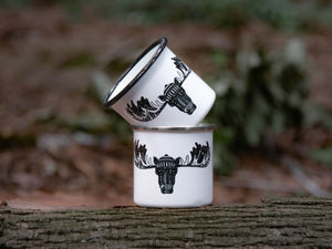Moose, Camping Mug - Mountain Mornings - Camping Mug