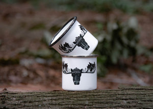 Moose, Camping Mug - Mountain Mornings - Camping Mug