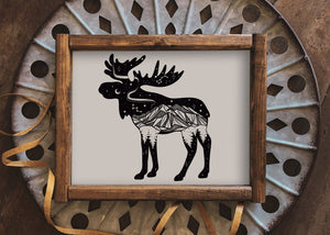 Moose Print - Mountain Mornings - Prints