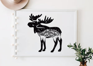 Moose Print - Mountain Mornings - Prints