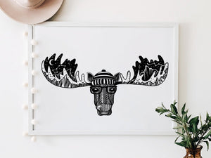 Moose Print - Mountain Mornings - Prints