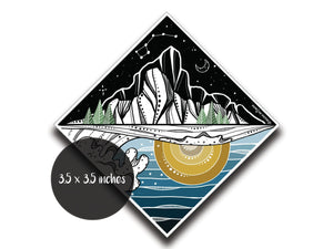 Mountain and Ocean Sticker - Mountain Mornings - Sticker