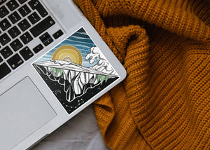 Mountain and Ocean Sticker - Mountain Mornings - Sticker