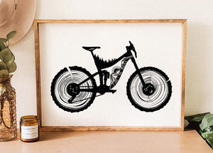 Mountain Bike Print - Mountain Mornings - Prints