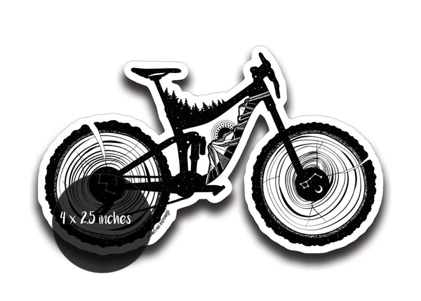 Mountain Bike Sticker - Mountain Mornings - Sticker