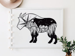 Mountain Goat Print - Mountain Mornings - Prints