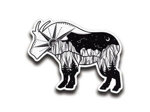 Mountain Goat Sticker - Mountain Mornings - Sticker