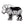 Mountain Goat Sticker featuring an original illustration in black and white, perfect outdoor vinyl sticker made in Canada.
