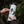 My Happy Place Sticker applied to a white travel mug, showcasing an original black and white outdoor illustration.