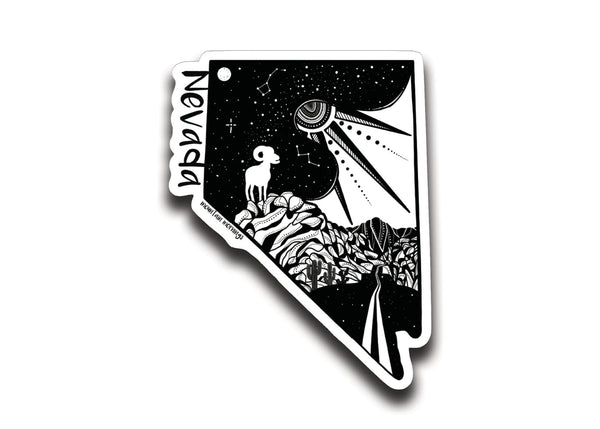 Nevada Sticker - Mountain Mornings - Sticker
