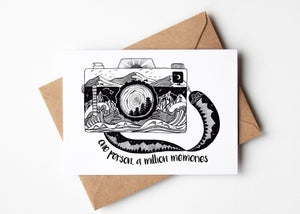 One person, a million memories; Greeting Card - Mountain Mornings - Greeting Card