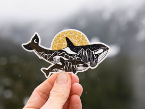 Orca Baby Sticker - Mountain Mornings - Sticker