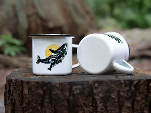 Orcas, Camping Mug - Mountain Mornings - Camping Mug