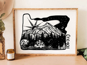 Oregon Print - Mountain Mornings - Prints
