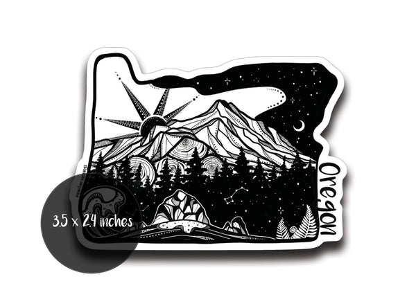 Oregon Sticker - Mountain Mornings - Sticker