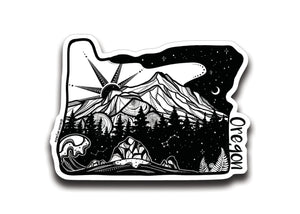 Oregon Sticker - Mountain Mornings - Sticker