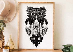 Owl Print - Mountain Mornings - Prints