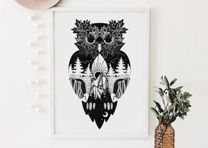 Owl Print - Mountain Mornings - Prints