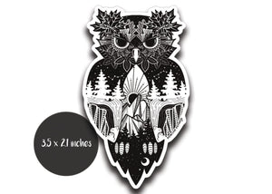 Owl Sticker - Mountain Mornings - Sticker